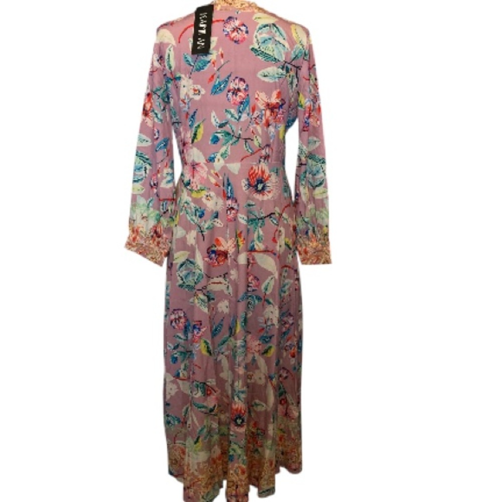 Kaimilan‎ Floral Long Sleeved Faux Wrap Maxi Dress | Kentucky Derby - Picture 13 of 13